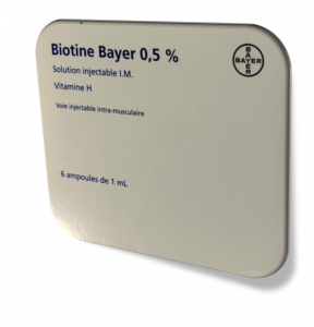 Biotin 0.5%- Injektionslösung gegen Haarausfall – 6 Ampullen