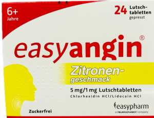 easyangin Lutschtabletten  Zitrone 5/1 mg 24 Stk.